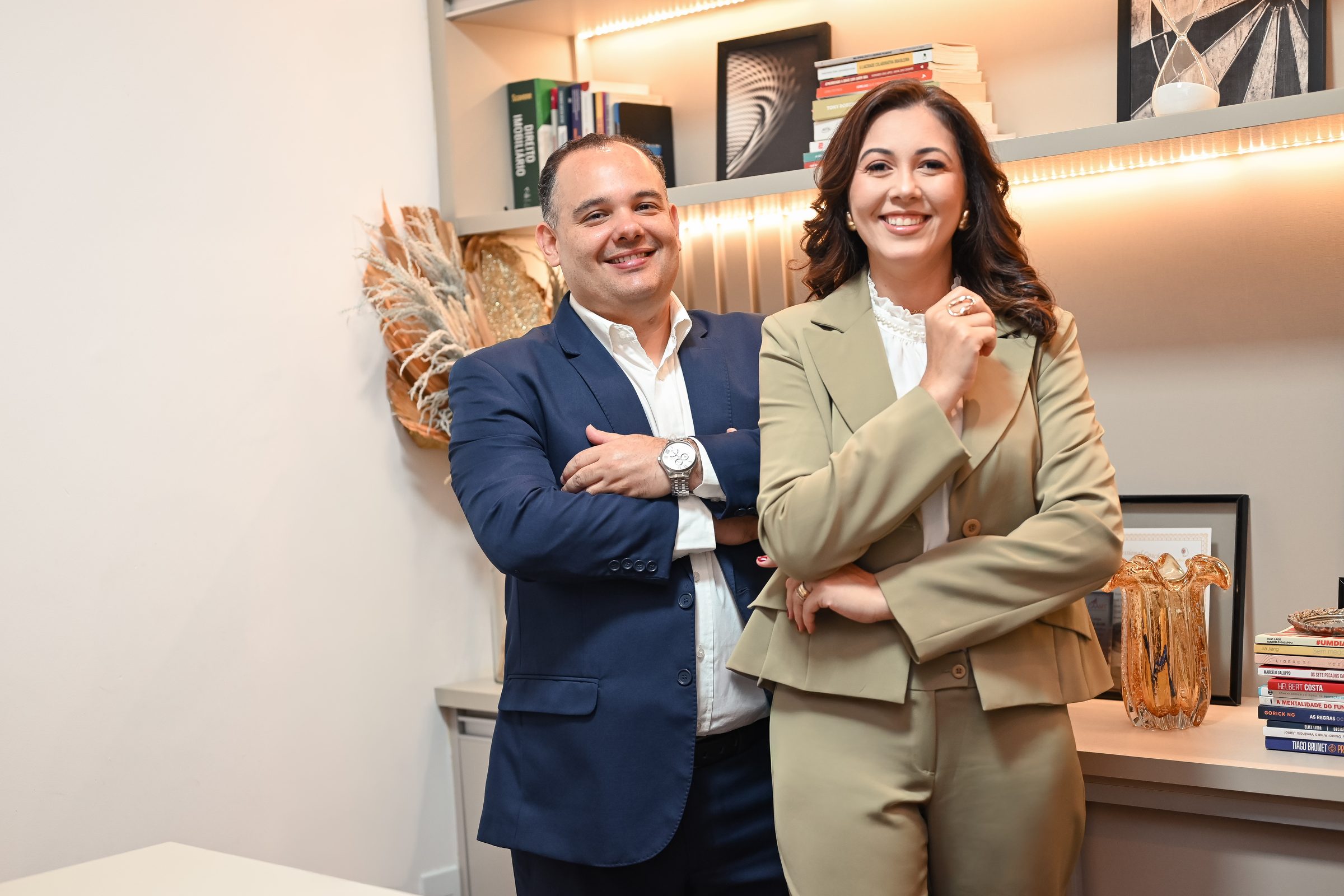 Cintia Belini e Renato Valgas Rodrigues, sócios do escritório, lado a lado